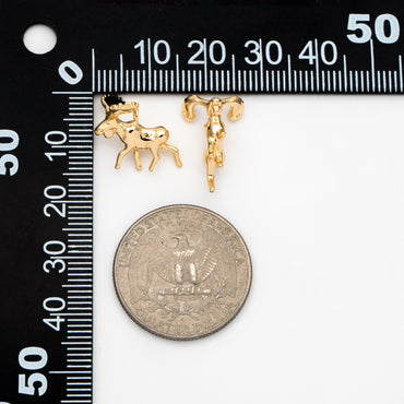 10pcs Gold Moose Charms, Elk Pendants, Jewelry Making, Diy Material, Jewelry Supplies (GB-2707-E)