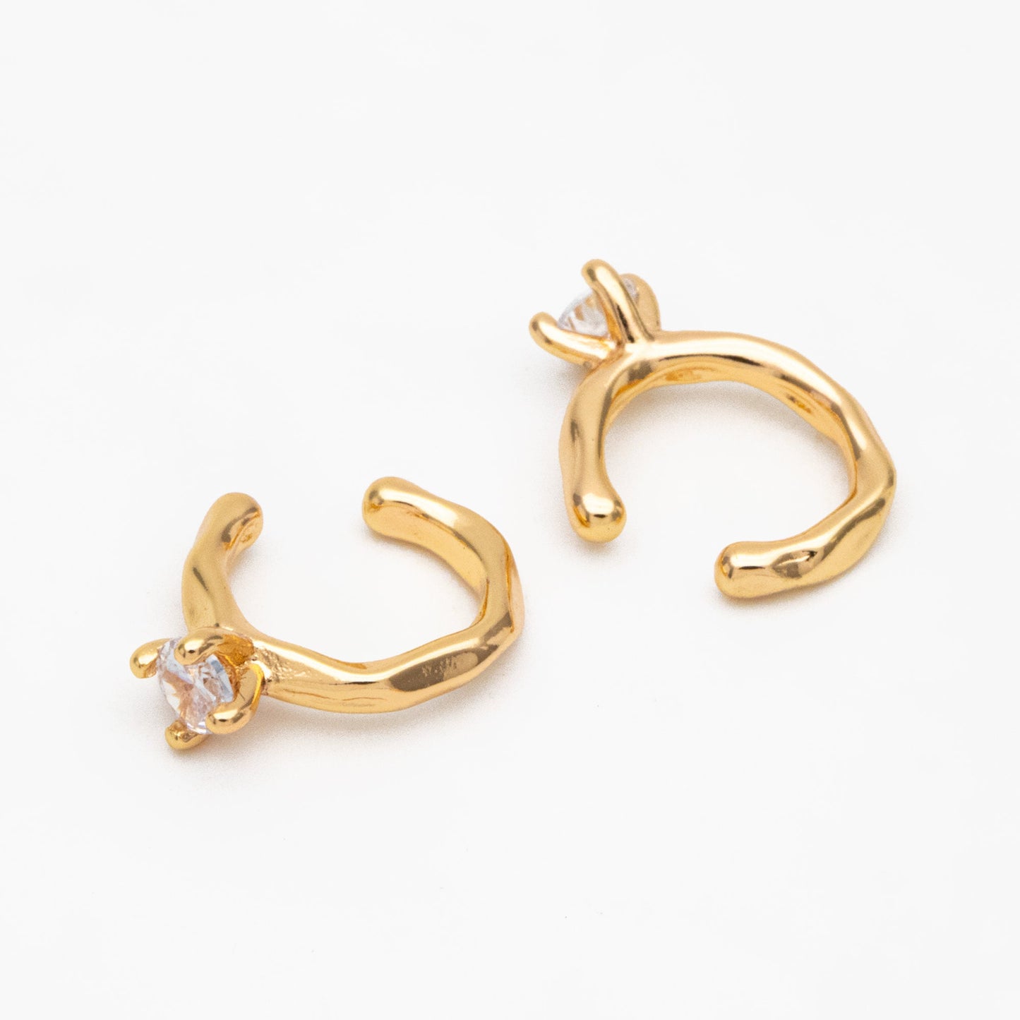 10pcs CZ Pave Ear Cuff, Minimalist Cartilage Earrings, Dainty Earcuff Earring (GB-3539-F)