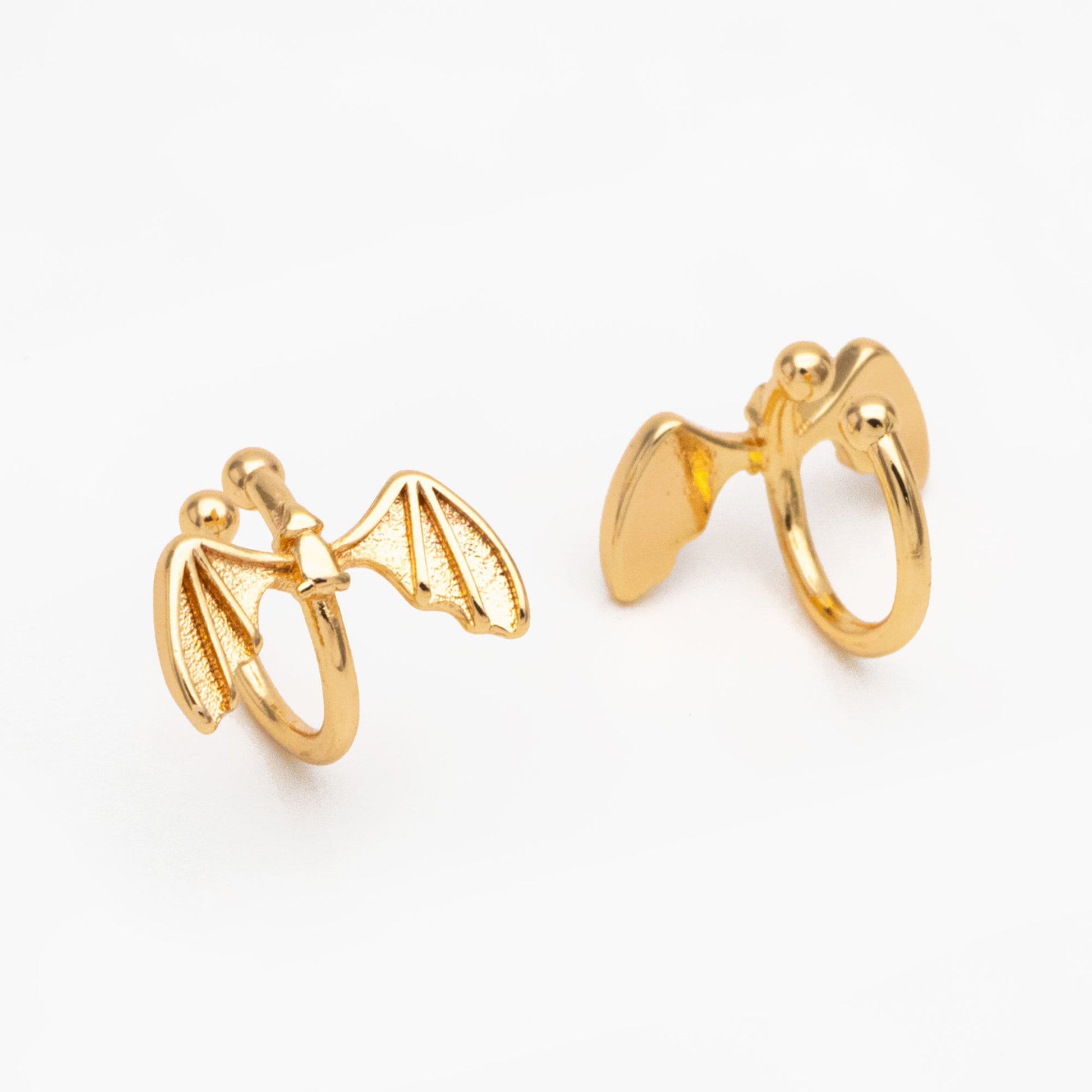 10pcs Gold/ Silver Bat Ear Cuff, Cartilage Ear Cuff, Gold/ Rhodium Plated Brass Ear Cuff, Cartilage Earrings (GB-3570)