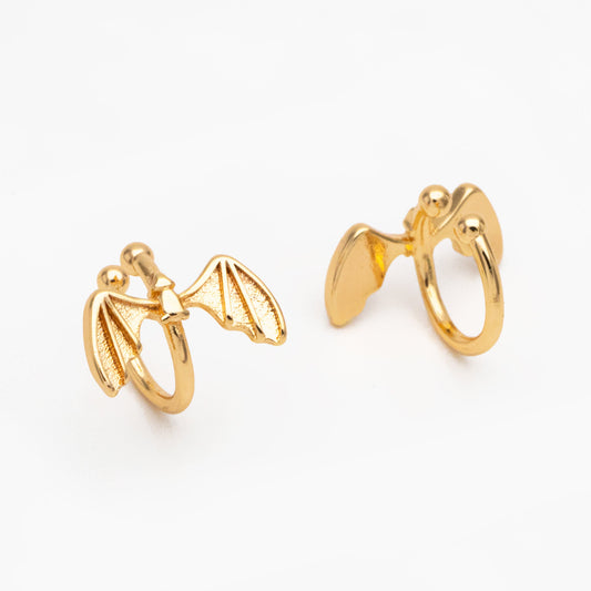 10pcs Gold/ Silver Bat Ear Cuff, Cartilage Ear Cuff, Gold/ Rhodium Plated Brass Ear Cuff, Cartilage Earrings (GB-3570)