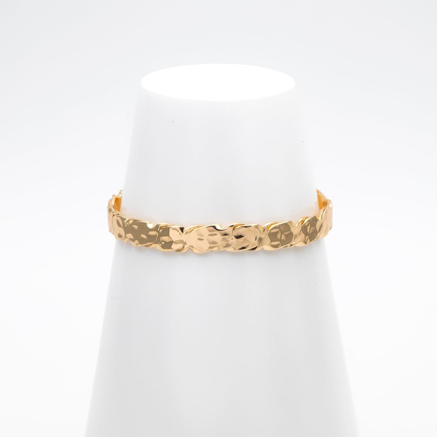 1pcs Gold Hammered Bangle Bracelet, Stackable Bracelets, Adjustable Bangle Bracelet (GB-3533)