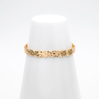 1pcs Gold Hammered Bangle Bracelet, Stackable Bracelets, Adjustable Bangle Bracelet (GB-3533)