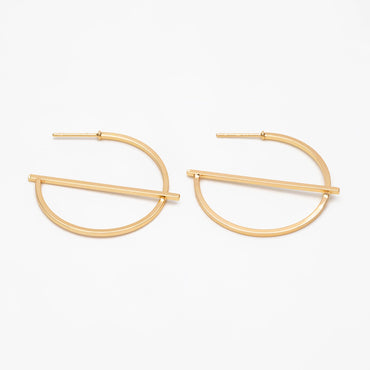 10pcs Gold/ Silver plated Brass Earring Posts, Geometric Circle Stud Earring, Circle Size 35mm (GB-509)