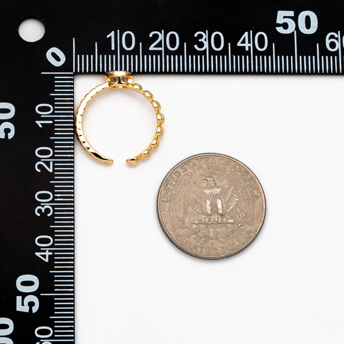 4pcs Open Circle CZ Ring, CZ Round Ring, Dainty Stackable Ring for Women (#GB-3628)