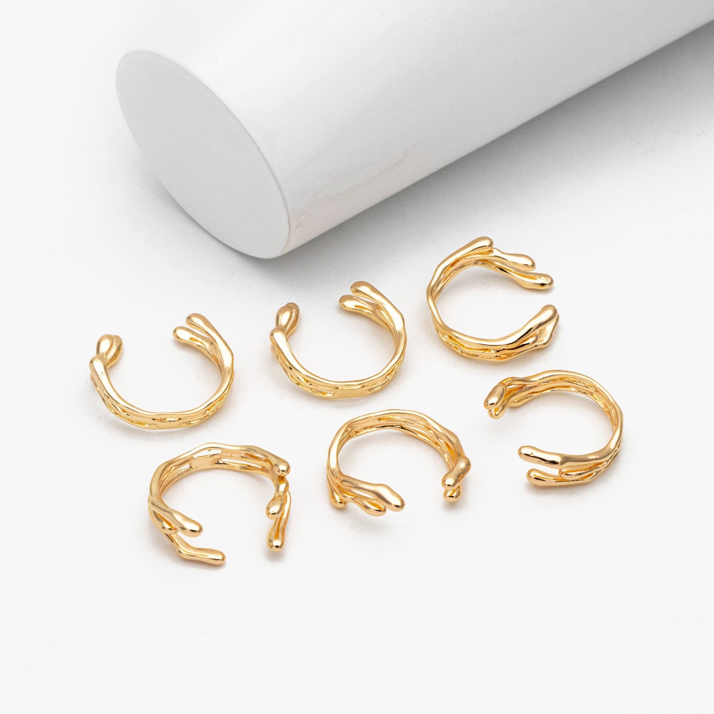 4pcs Gold Triple Band Ring, Everyday Ring, Modern Style Ring, Fashion Rings, Minimalist Ring (#GB-3629)