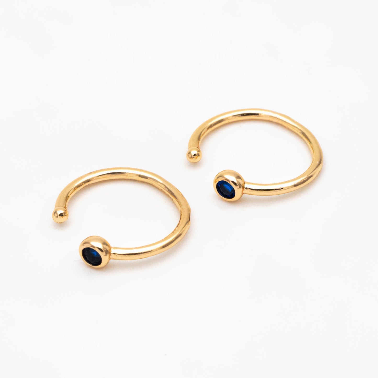 10pcs Round CZ Pave Minimalist Ear Cuffs, Non Pierced Ear Cuff, Dainty Earcuff Earring (GB-3562)