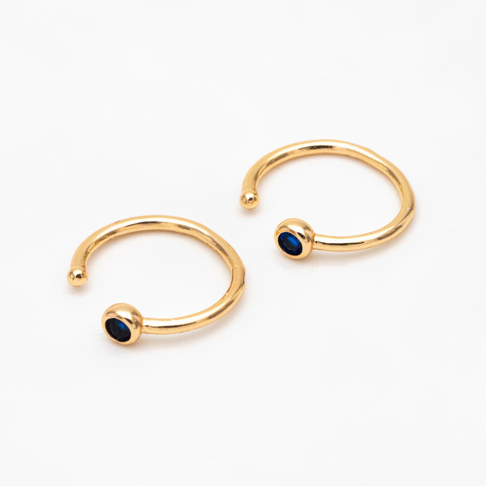 10pcs Round CZ Pave Minimalist Ear Cuffs, Non Pierced Ear Cuff, Dainty Earcuff Earring (GB-3562)