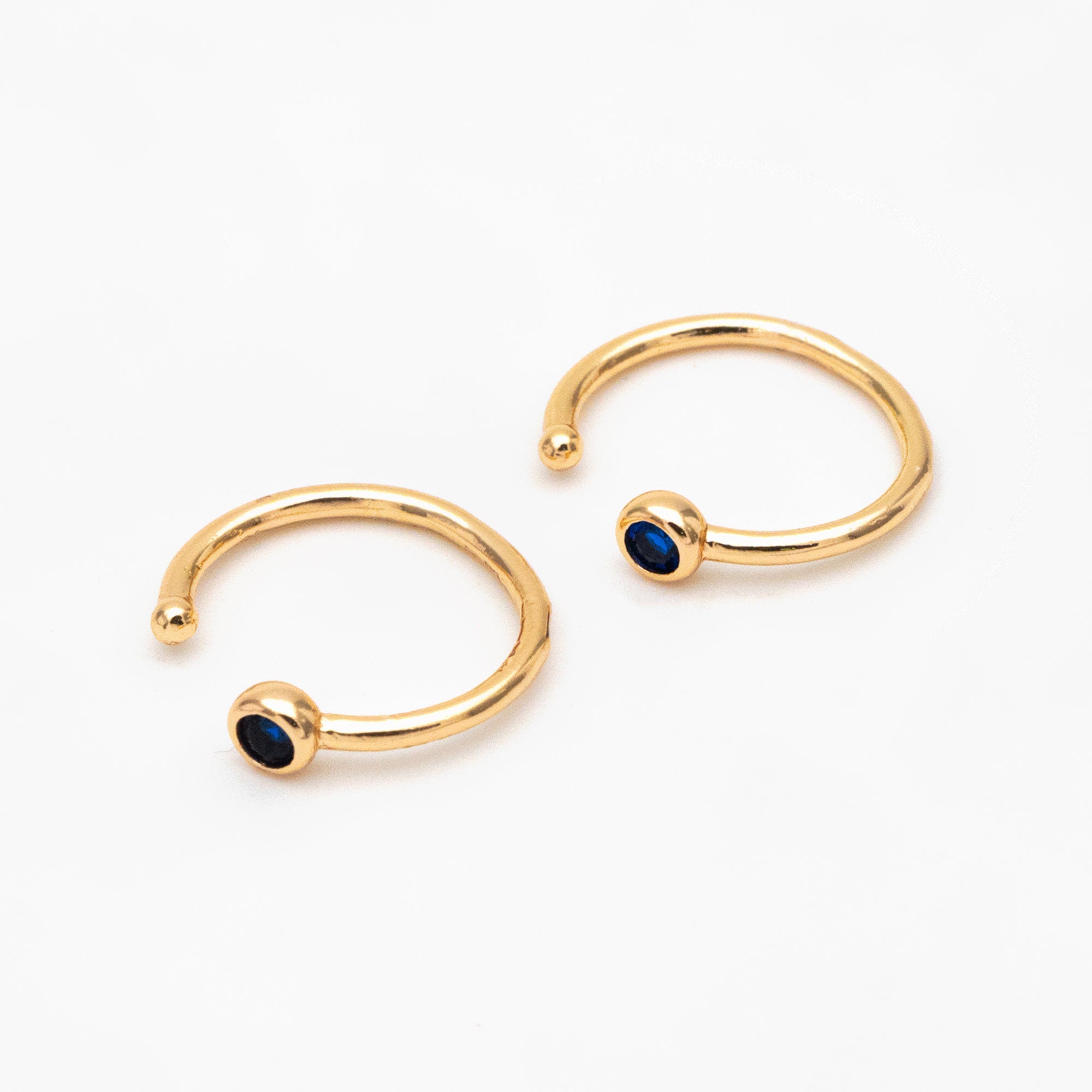 10pcs Round CZ Pave Minimalist Ear Cuffs, Non Pierced Ear Cuff, Dainty Earcuff Earring (GB-3562)