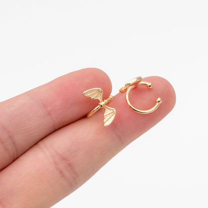 10pcs Gold/ Silver Bat Ear Cuff, Cartilage Ear Cuff, Gold/ Rhodium Plated Brass Ear Cuff, Cartilage Earrings (GB-3570)