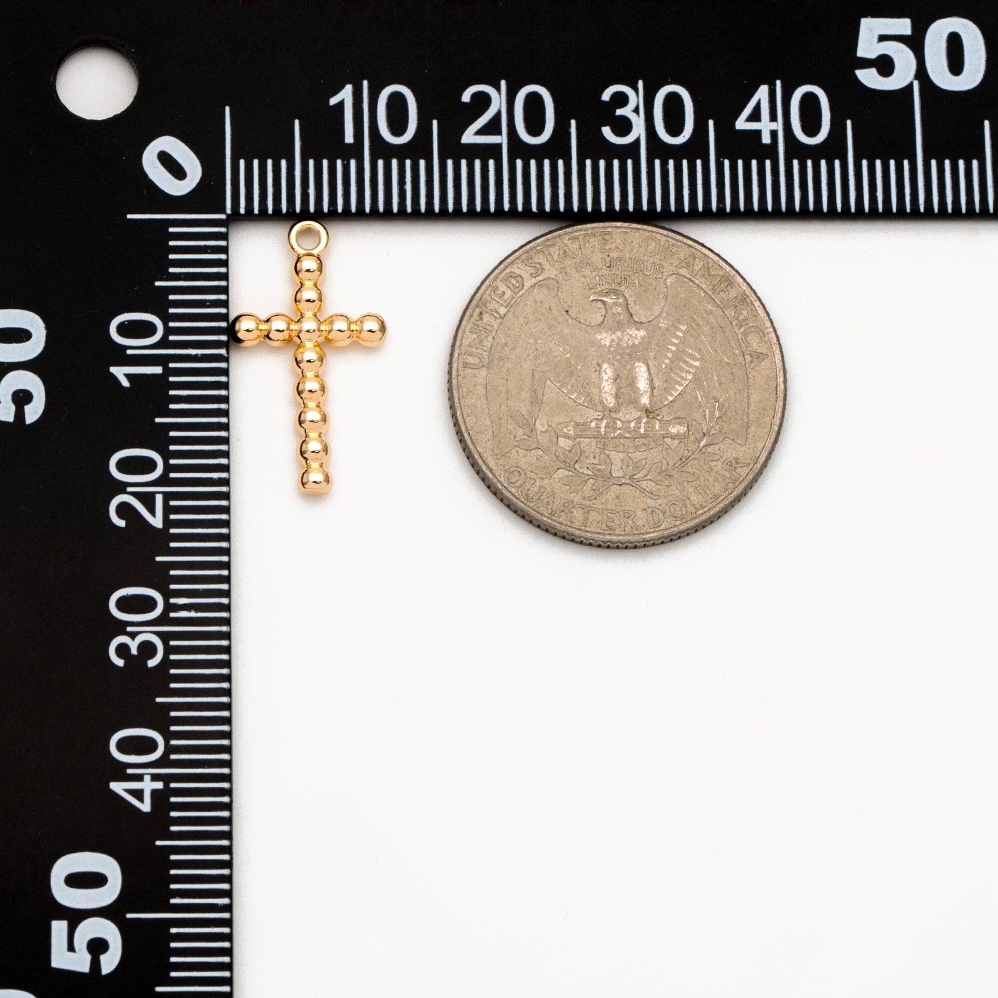 4pcs Gold Cross Charm 20x11mm, Earring Findings, Jewelry Making, Diy Material, Jewelry Supplies (GB-2731-H)