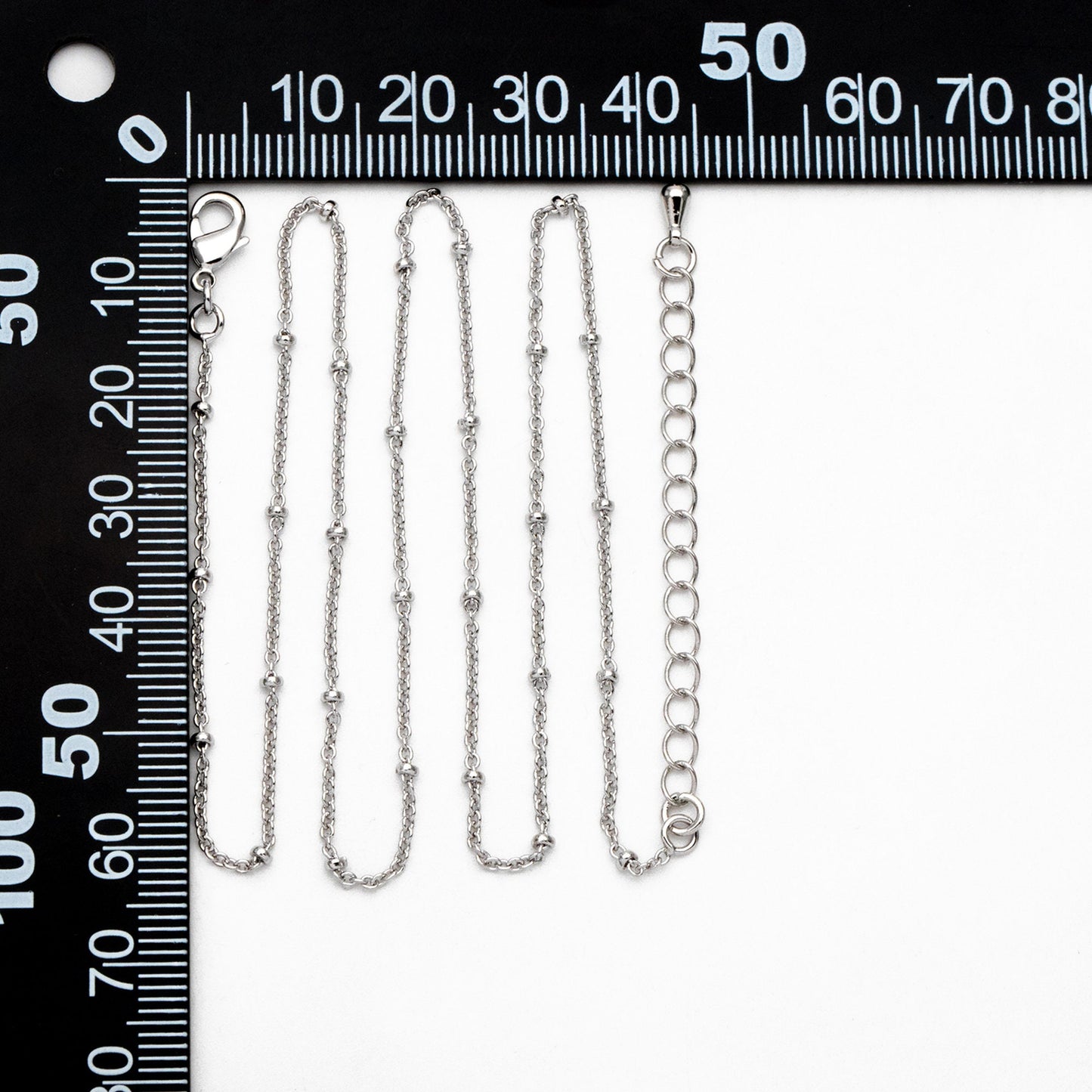 Gold/ Rhodium plated Brass Satellite Chains 1.4mm, Finished Dainty Necklace with Extender Chain, Ready to Wear 18 Inch (#LK-312)