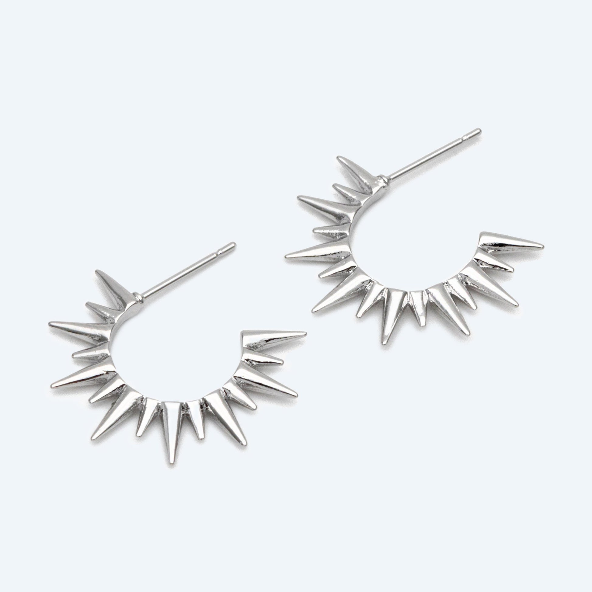 10pcs Gold/ Silver Sun Earrings, Gold Spike Hoops, Spike Earrings, Fashion Hoop, Statement Earring (#GB-1940)