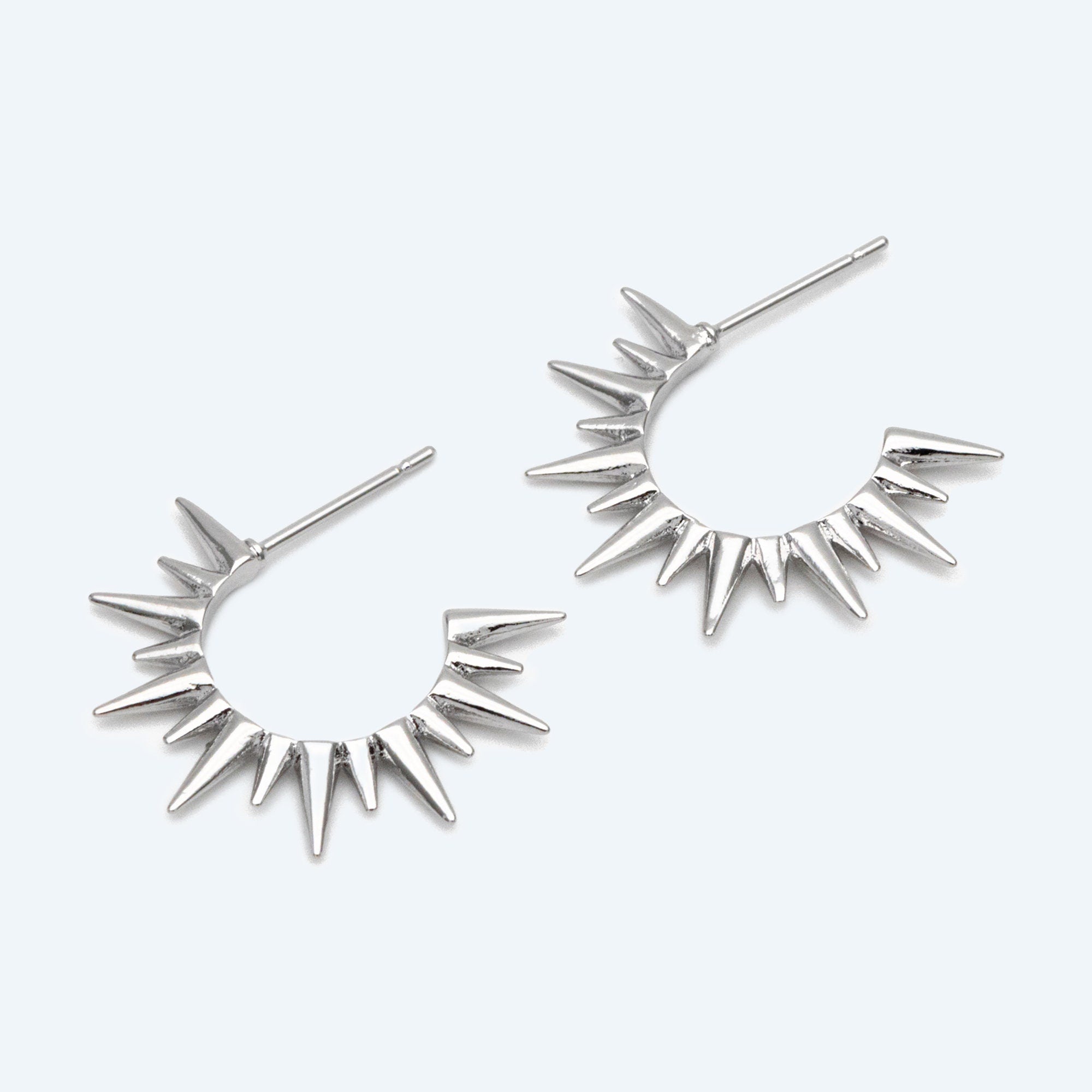 10pcs Gold/ Silver Sun Earrings, Gold Spike Hoops, Spike Earrings, Fashion Hoop, Statement Earring (#GB-1940)