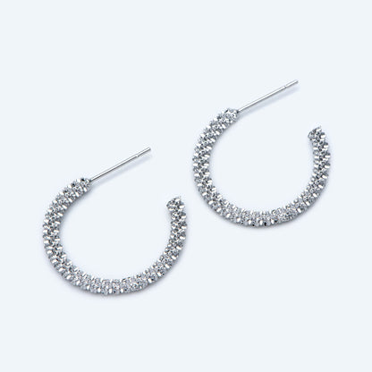 10pcs Gold/ Silver Earring Studs 23mm, 18K Gold/ Rhodium plated Brass, Round Circle Earring (GB-1798)