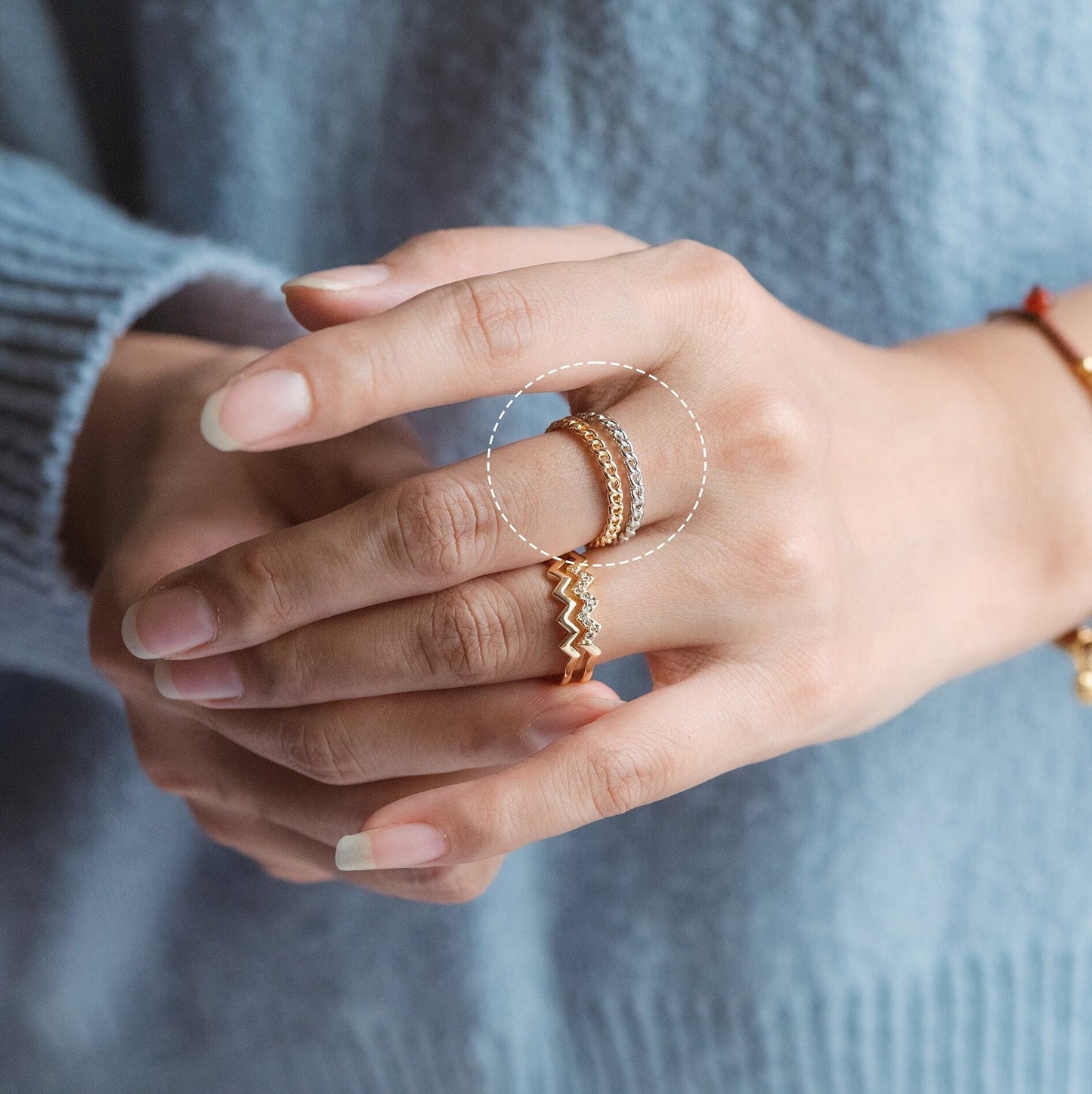 4pcs Gold/ Silver tone Ring 20mm Round, Gold/ Rhodium plated Brass, Closed Dangle Circle Charm Connectors (#GB-352)