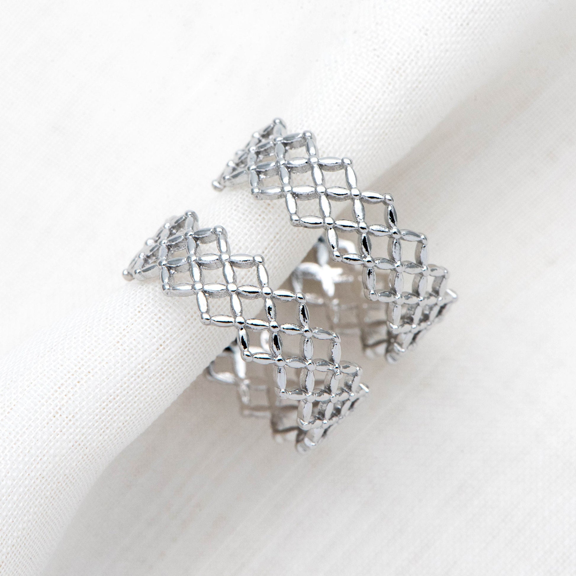 10pcs Gold/ Silver Tone Hoop Earrings, Geometric Round Stud Earrings (GB-1802)