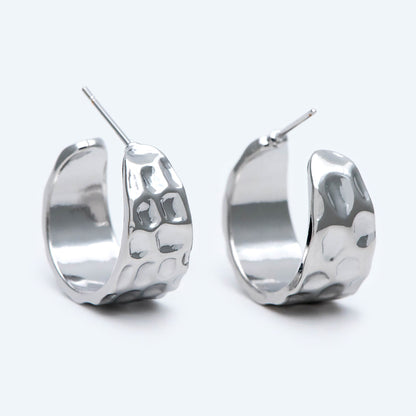 10pcs Gold/ Silver tone Round Circle Ear Posts 19mm, Gold/ Rhodium plated Brass, Geometric Hoop Stud Earrings (GB-1870)