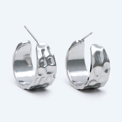 10pcs Gold/ Silver tone Round Circle Ear Posts 19mm, Gold/ Rhodium plated Brass, Geometric Hoop Stud Earrings (GB-1870)