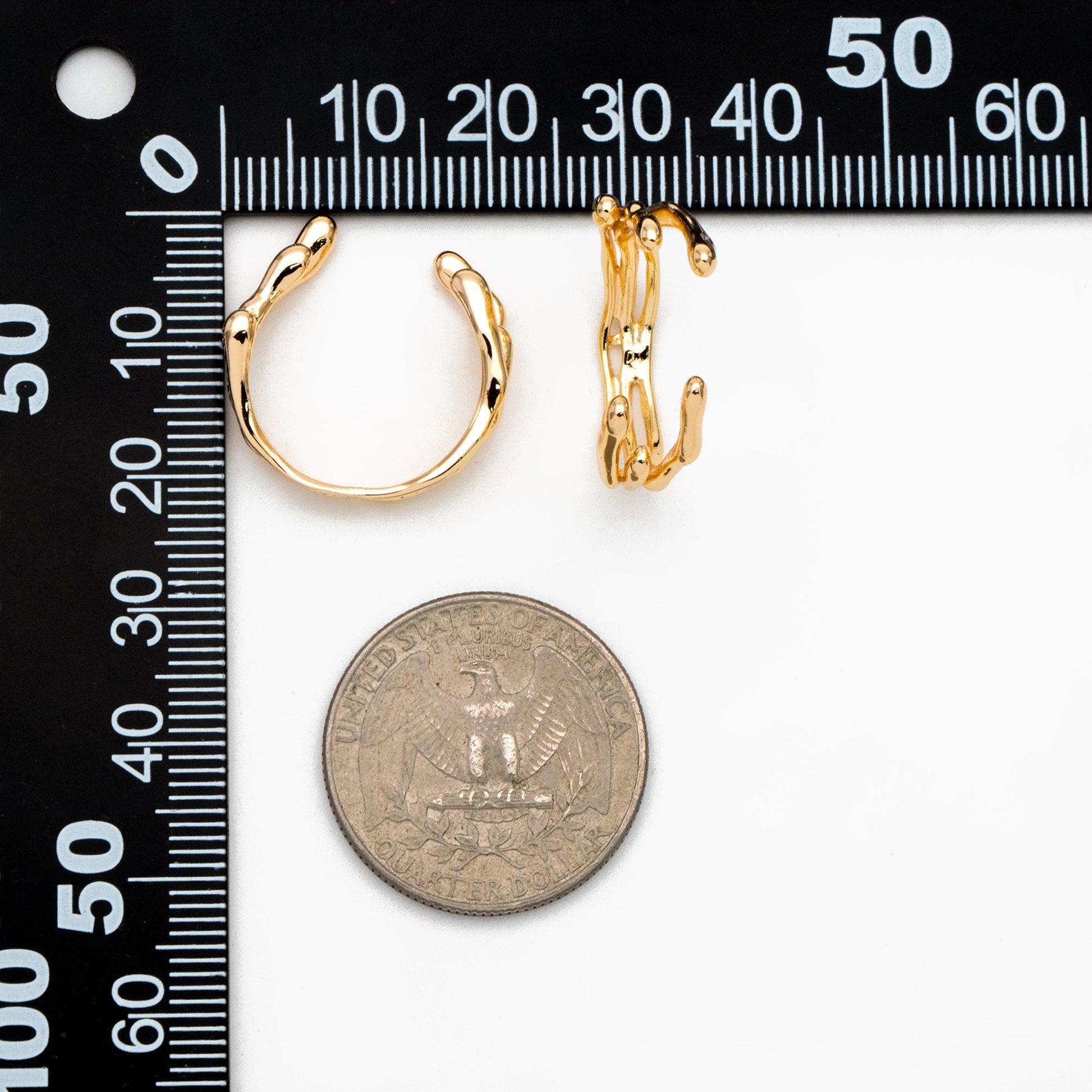 4pcs Gold Triple Band Ring, Everyday Ring, Modern Style Ring, Fashion Rings, Minimalist Ring (#GB-3629)