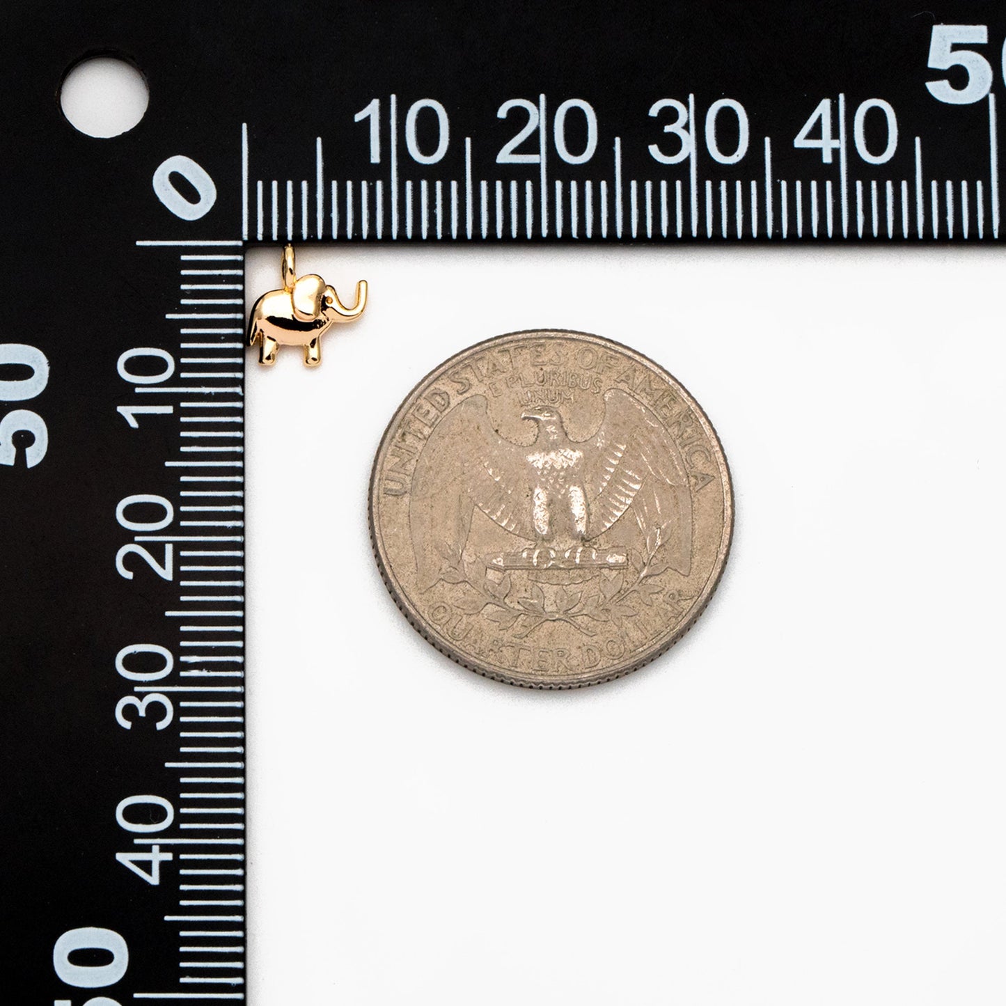 10pcs Gold Elephant Charm Pendant 8x8mm, Earring Findings, Jewelry Making, Diy Material, Jewelry Supplies (GB-3684)