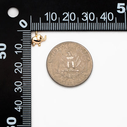 10pcs Gold Elephant Charm Pendant 8x8mm, Earring Findings, Jewelry Making, Diy Material, Jewelry Supplies (GB-3684)