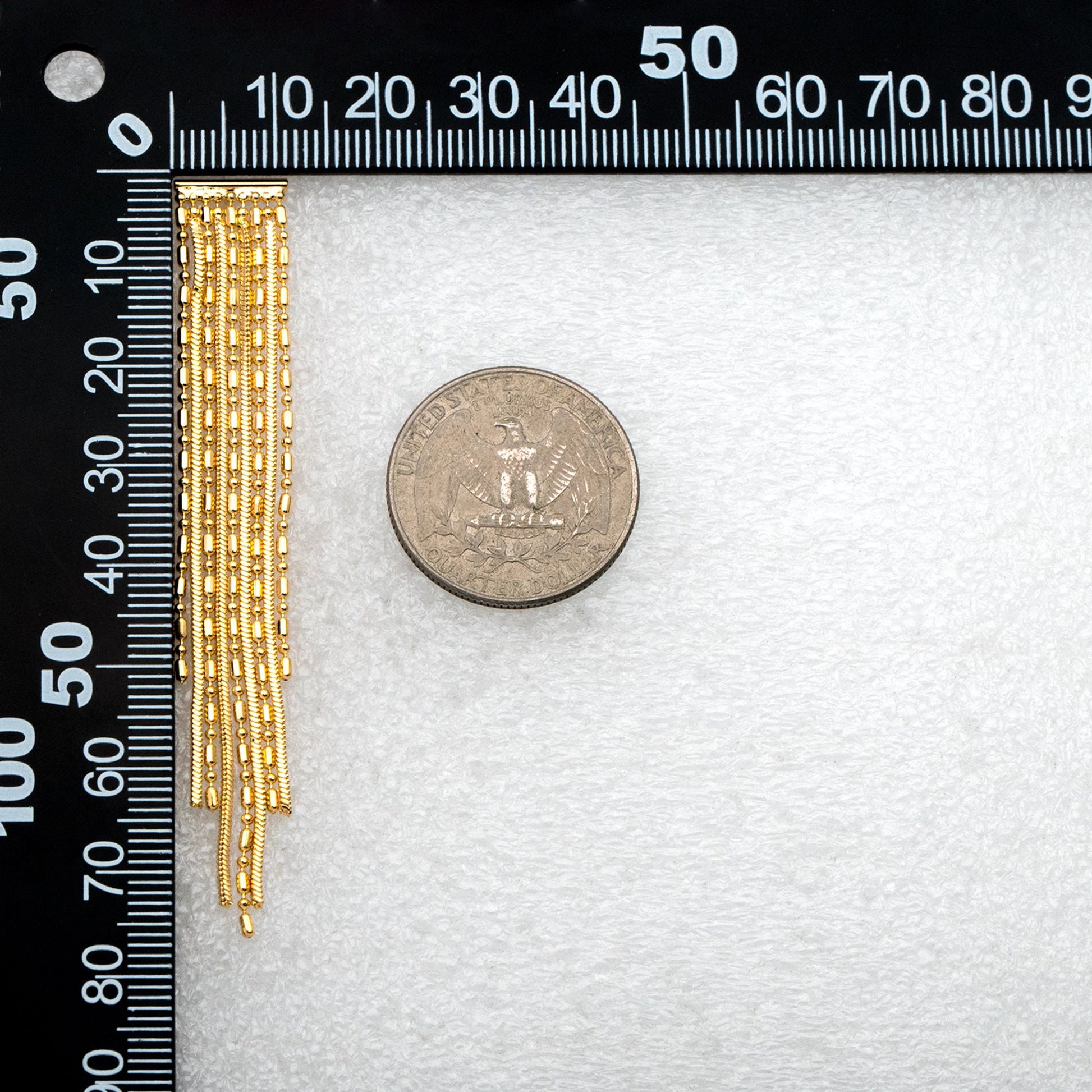 4pcs Chain Tassel Earrings, Long Tassel Stud Earring, Gold Dangling Earrings, Minimalist Earrings (GB-3648)