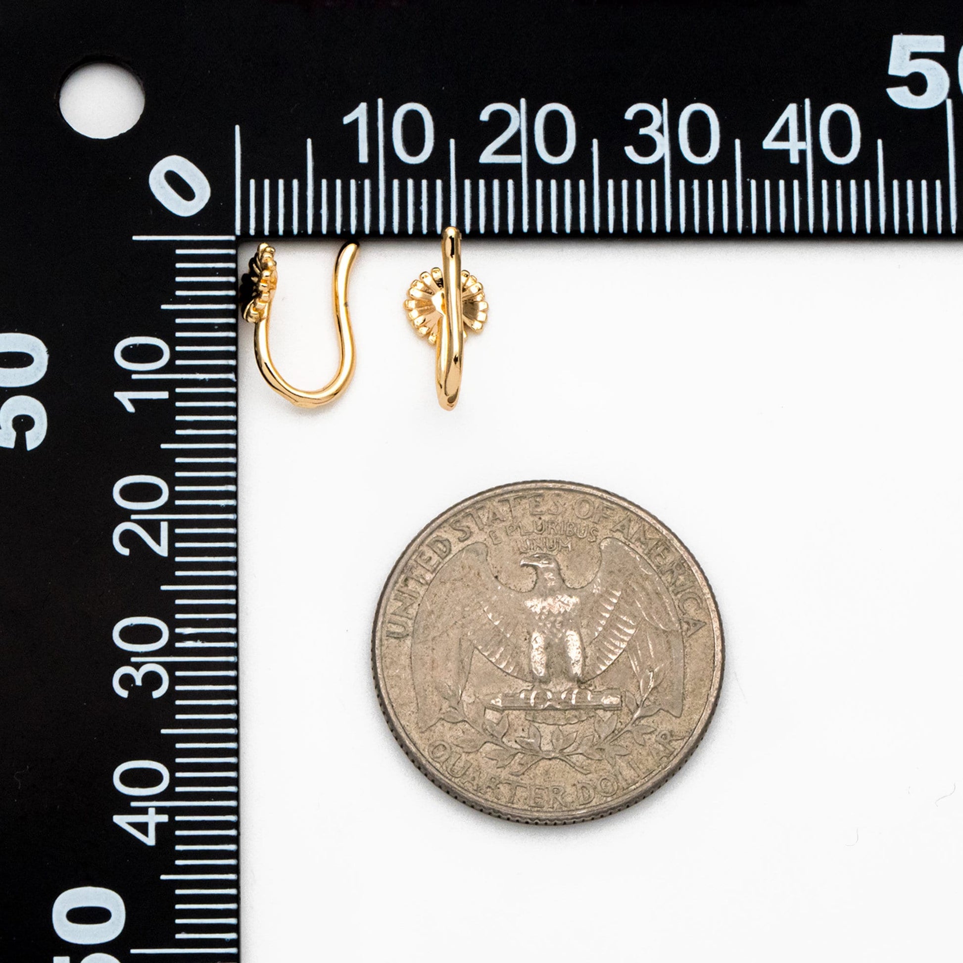 4pcs Gold Daisy Flower Ear Cuff/ Nose Cuff, Non Piercing Nose Cuff(GB-3709-A)