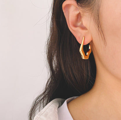 4pcs Gold Irregular Stud Earring, Minimalist Ear post, Everyday Wear Earrings (GB-2038)