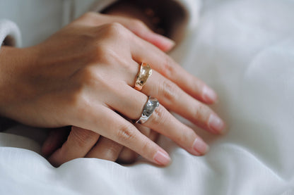 4pcs Gold/ Silver Irregular Finger Ring, Everyday Ring, Modern Style Ring, Fashion Rings (#GB-2813)