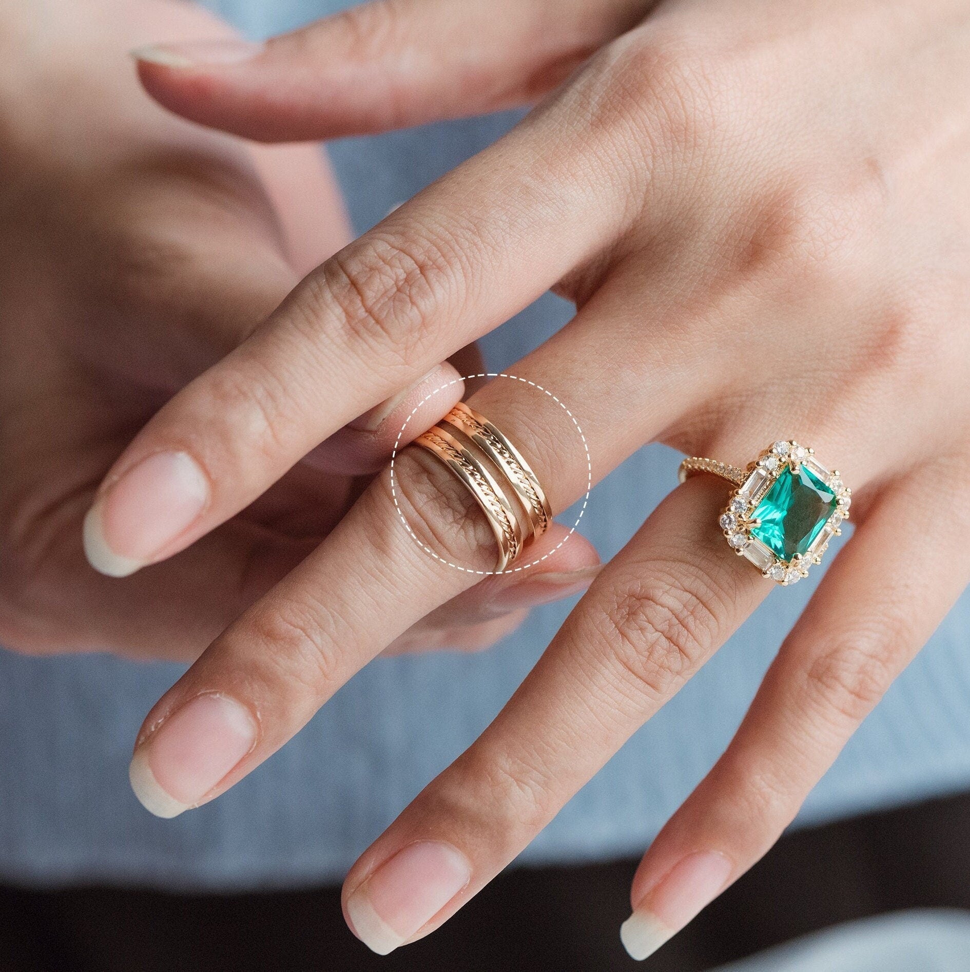 4pcs Gold Finger Ring, Everyday Ring, Modern Style Ring, Fashion Rings, Dainty Rings, Adjustable Ring (#GB-2847)