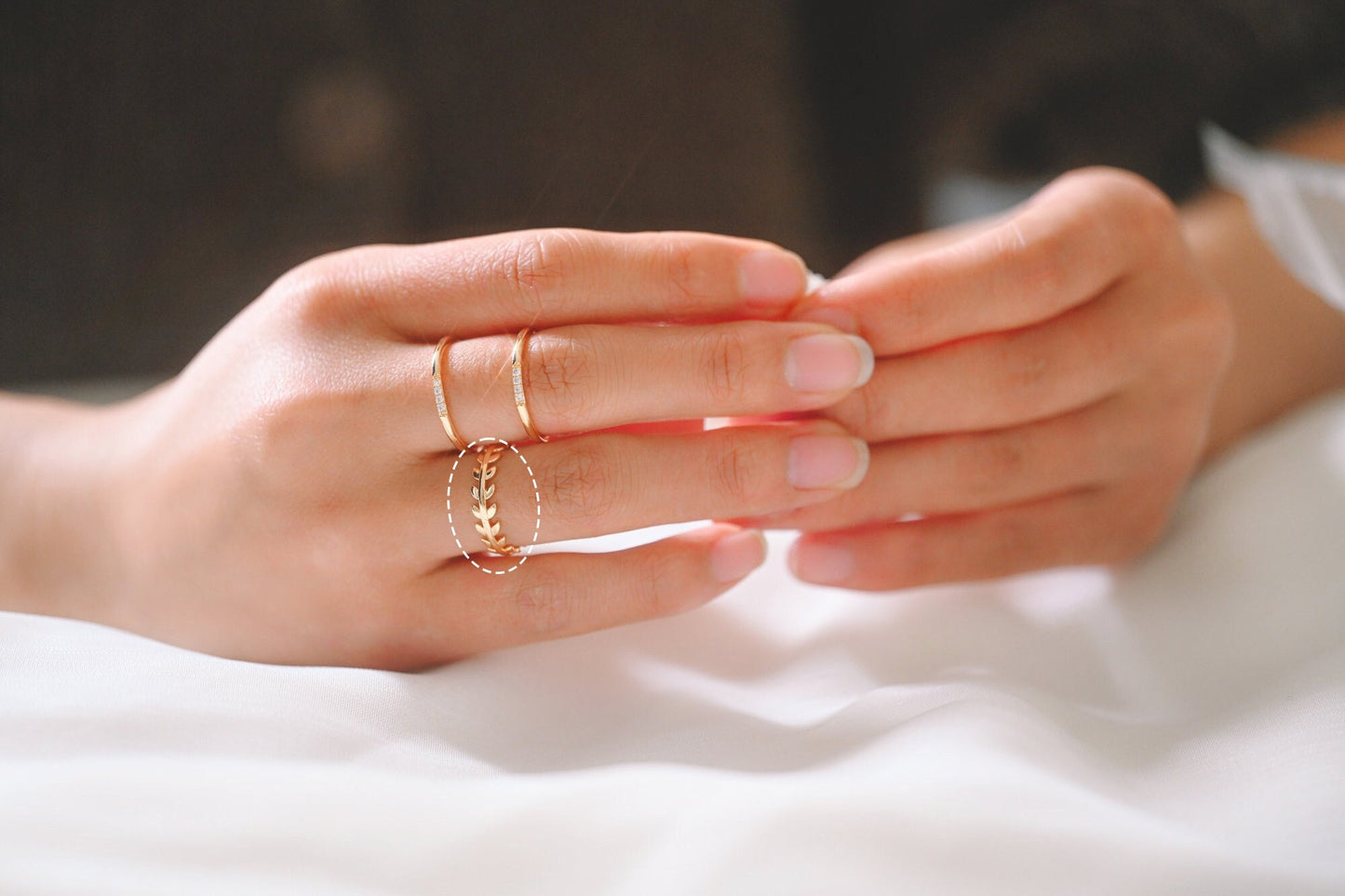 4pcs Gold/ Silver Leaf Finger Ring, Everyday Ring, Modern Style Ring, Fashion Rings, Dainty Rings (#JZ-018-B)