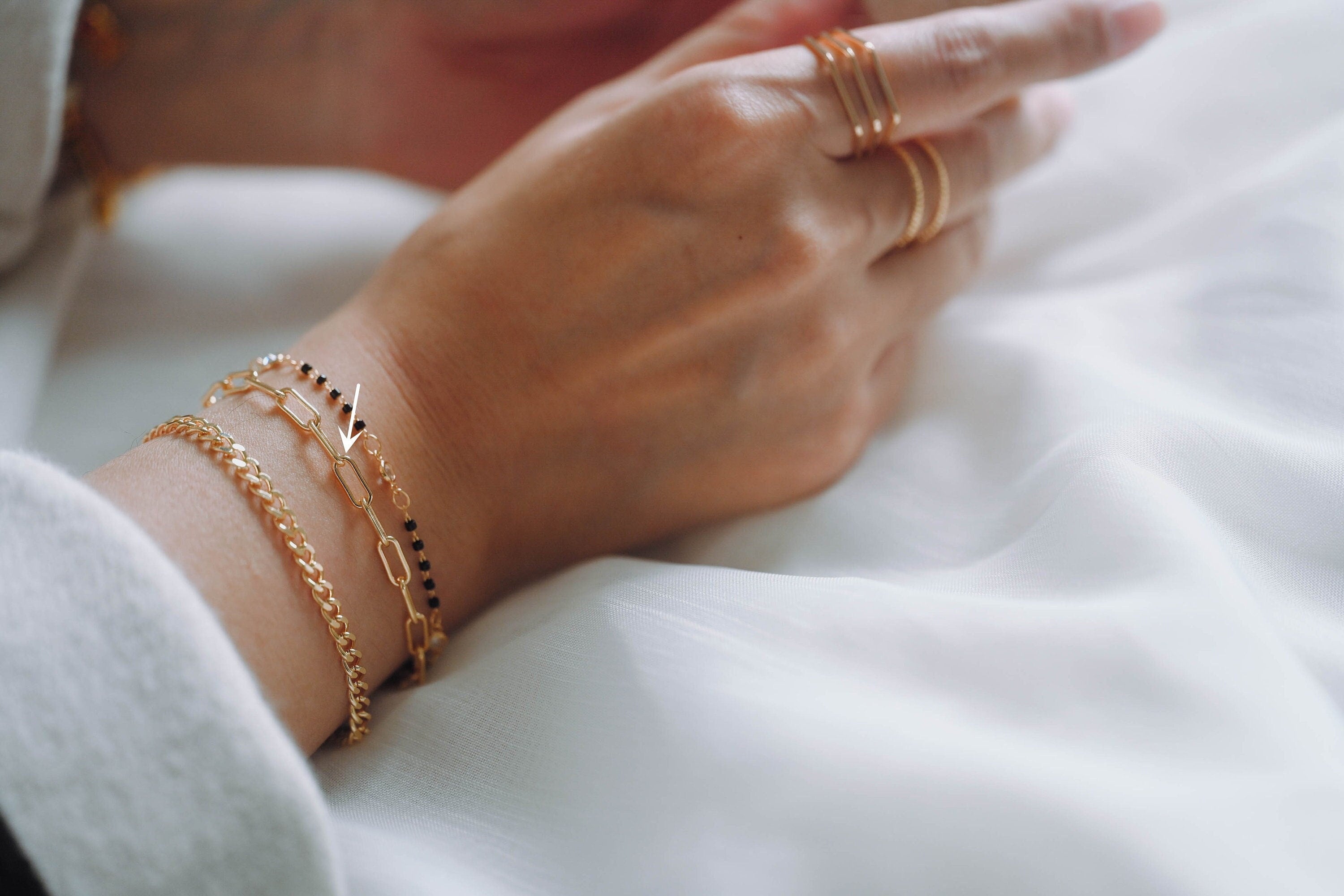 Gold/ Silver Oval Cable Chains 4mm, Finished Bracelet/ Anklet/ Necklace with Extender Chain, Ready to Wear (#LK-446)