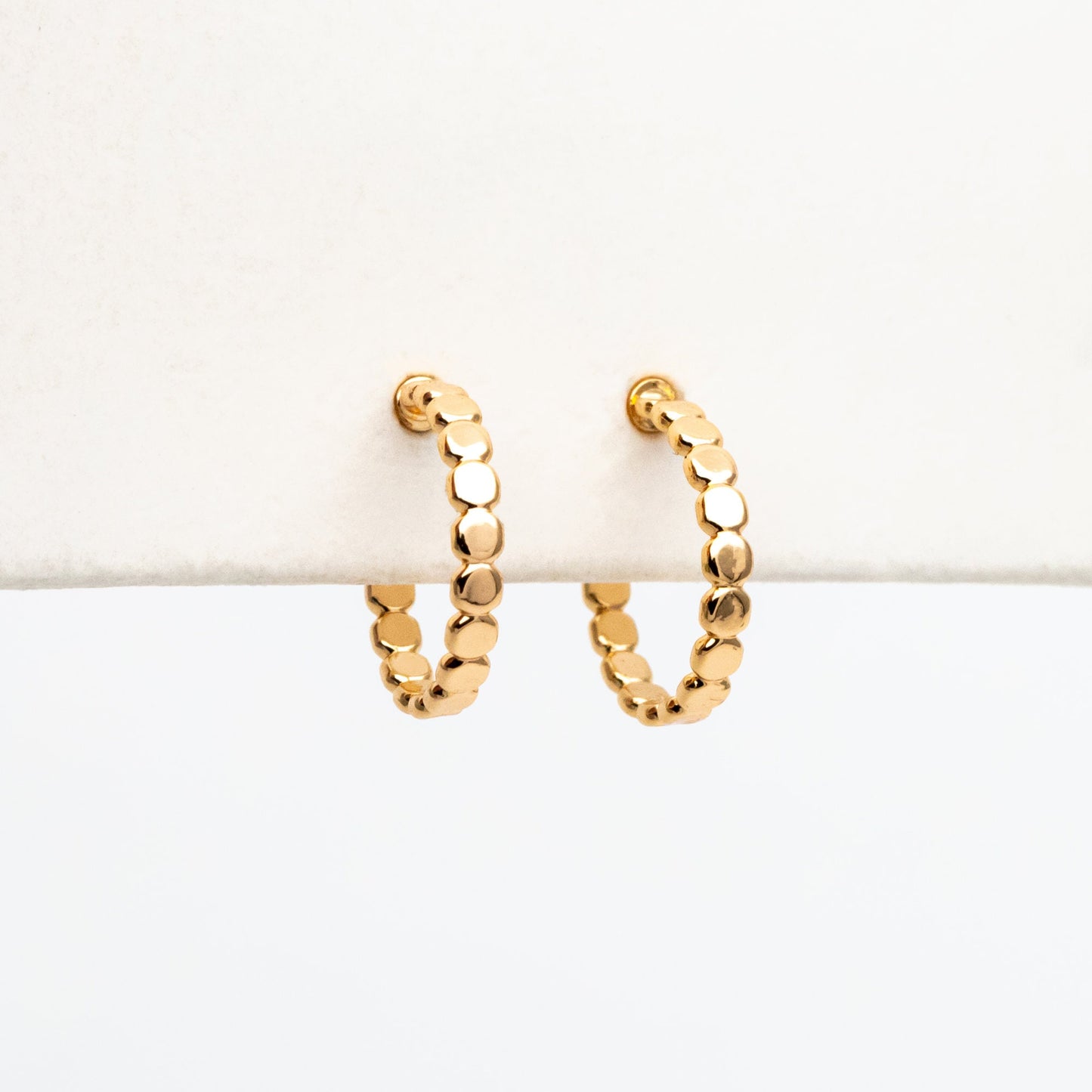 10pcs Gold Round Circle Ear Posts, Gold plated Brass, Geometric Hoop Stud Earrings (GB-3719)