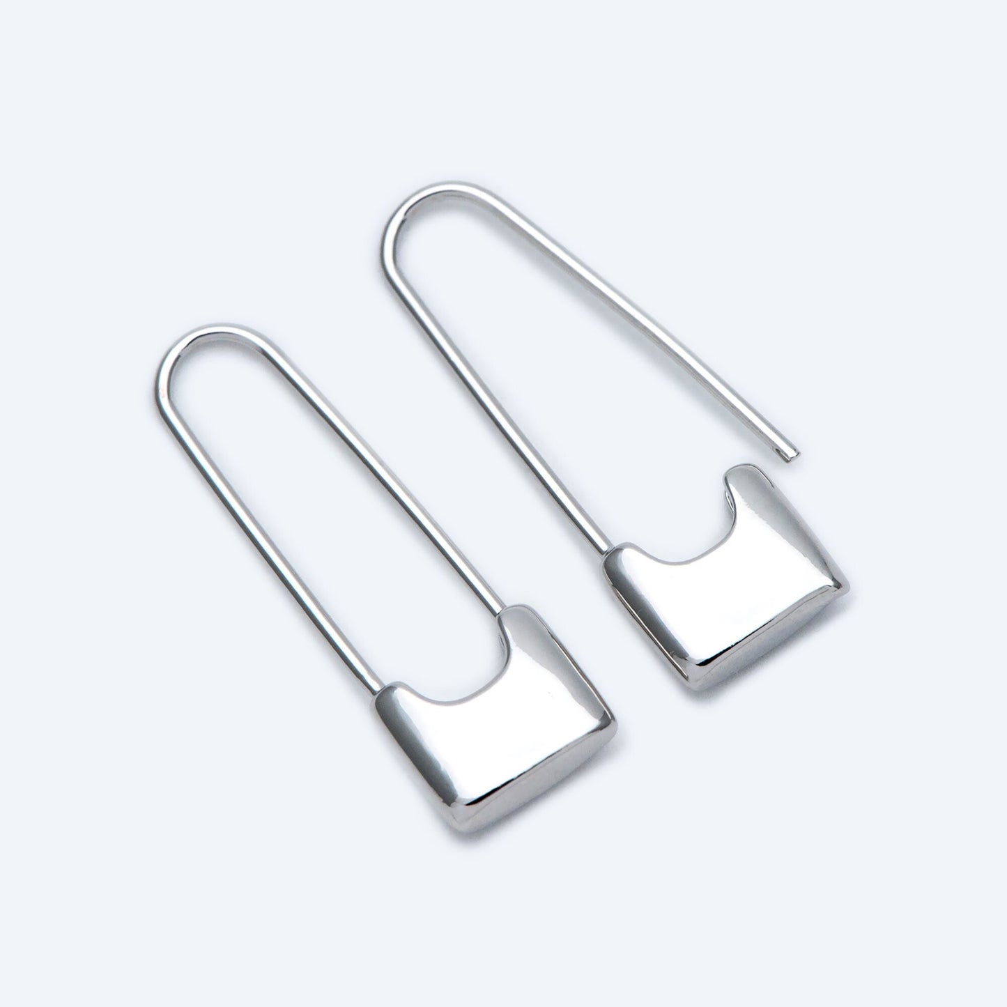 10pcs Gold/ Silver tone Padlock Hoops, Lock Earrings, Safety Pin Hoops, Geometric Hoops, Dainty Earrings, Minimalist Hoops (GB-1781)