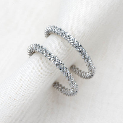 10pcs Gold/ Silver Earring Studs 23mm, 18K Gold/ Rhodium plated Brass, Round Circle Earring (GB-1798)