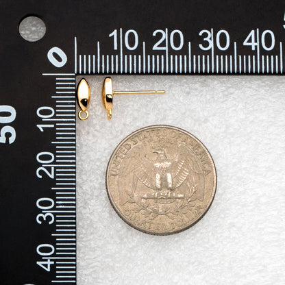 10pcs Gold/ Silver Marquise Ear Posts, Horse Eye Stud Earrings, Jewelry Making, Diy Material, Jewelry Supplies (GB-3722)