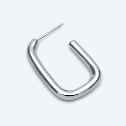 10pcs Gold/ Silver tone U-Shape earring, Geometric earring posts, Oval Hoop stud earrings (GB-1836)