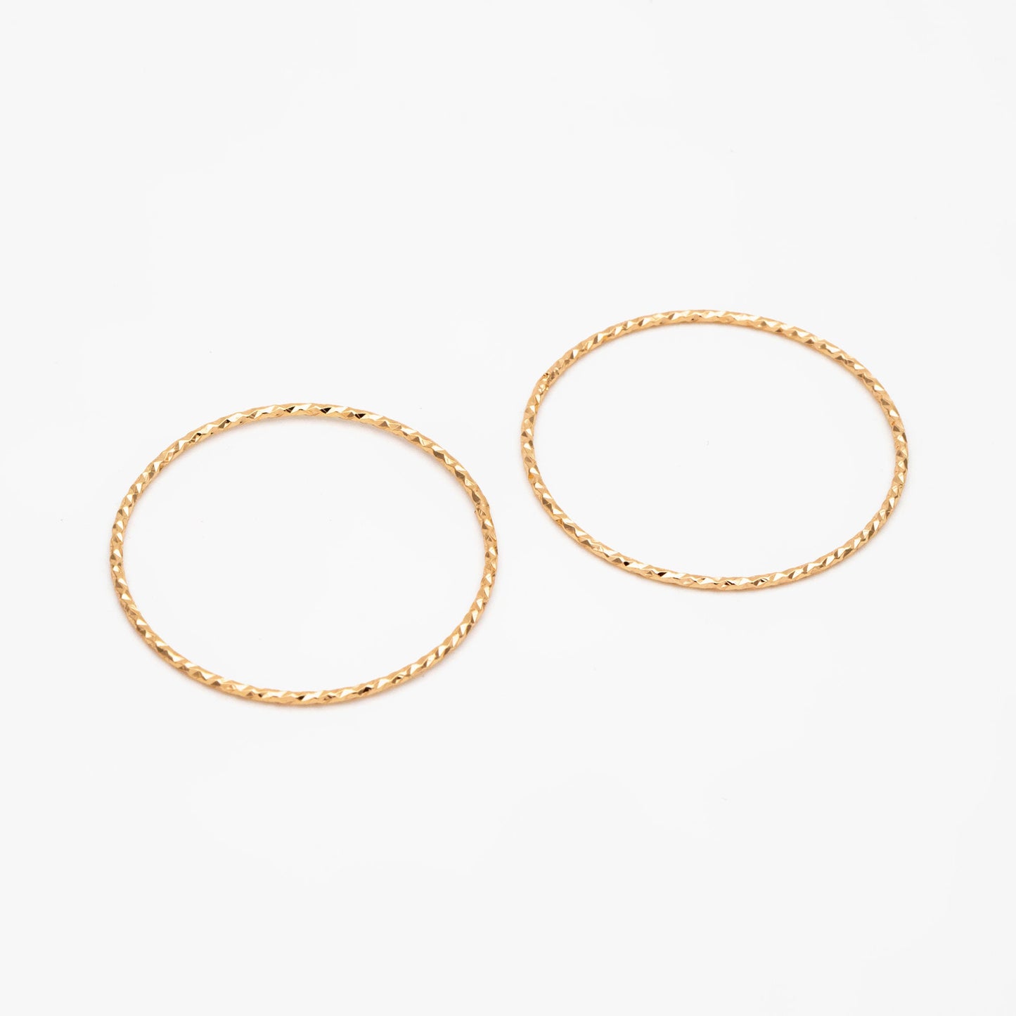 10pcs Gold Round Ring 30/ 40mm, Real Gold plated Brass, Geometric Hoop Circle (GB-1606)