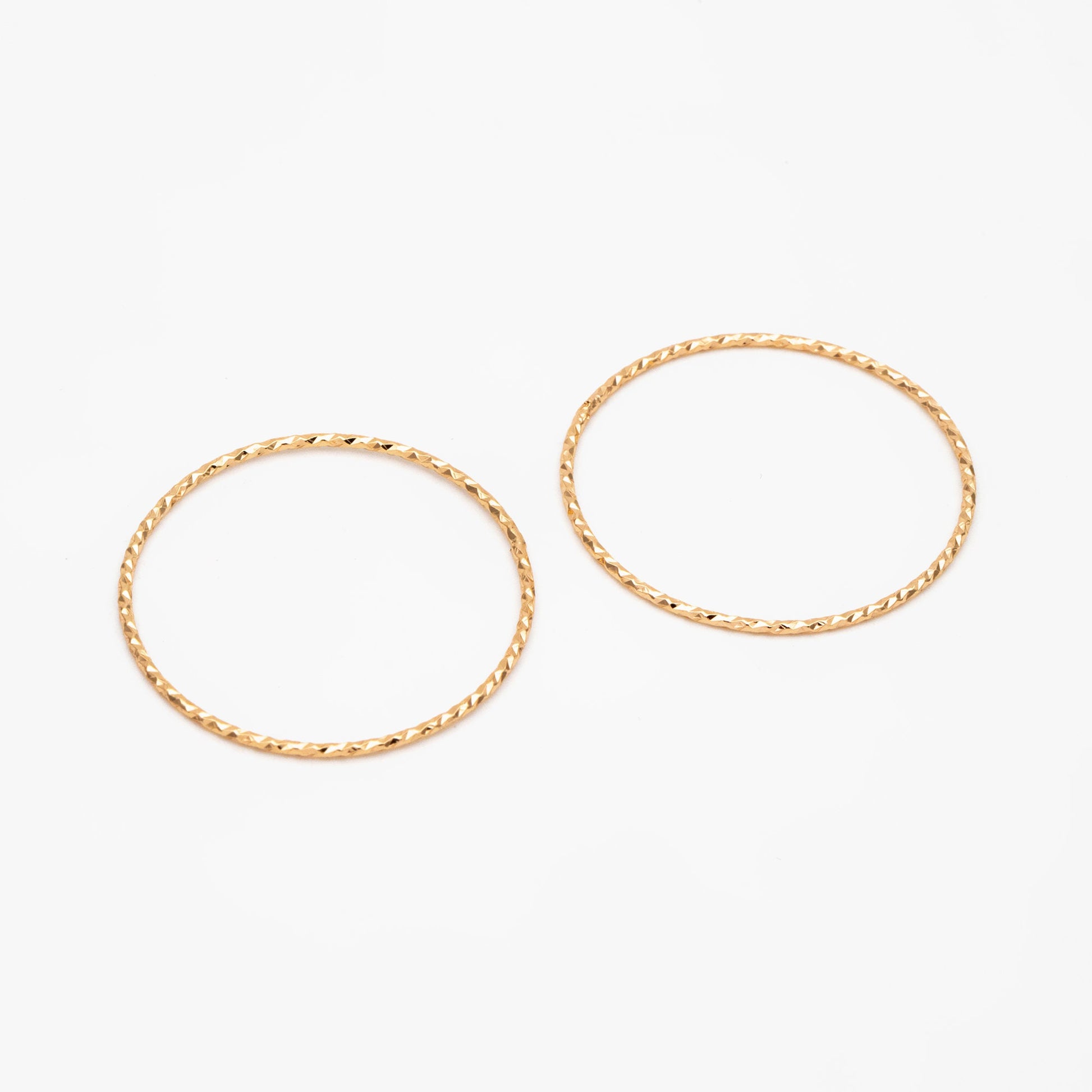 10pcs Gold Round Ring 30/ 40mm, Real Gold plated Brass, Geometric Hoop Circle (GB-1606)