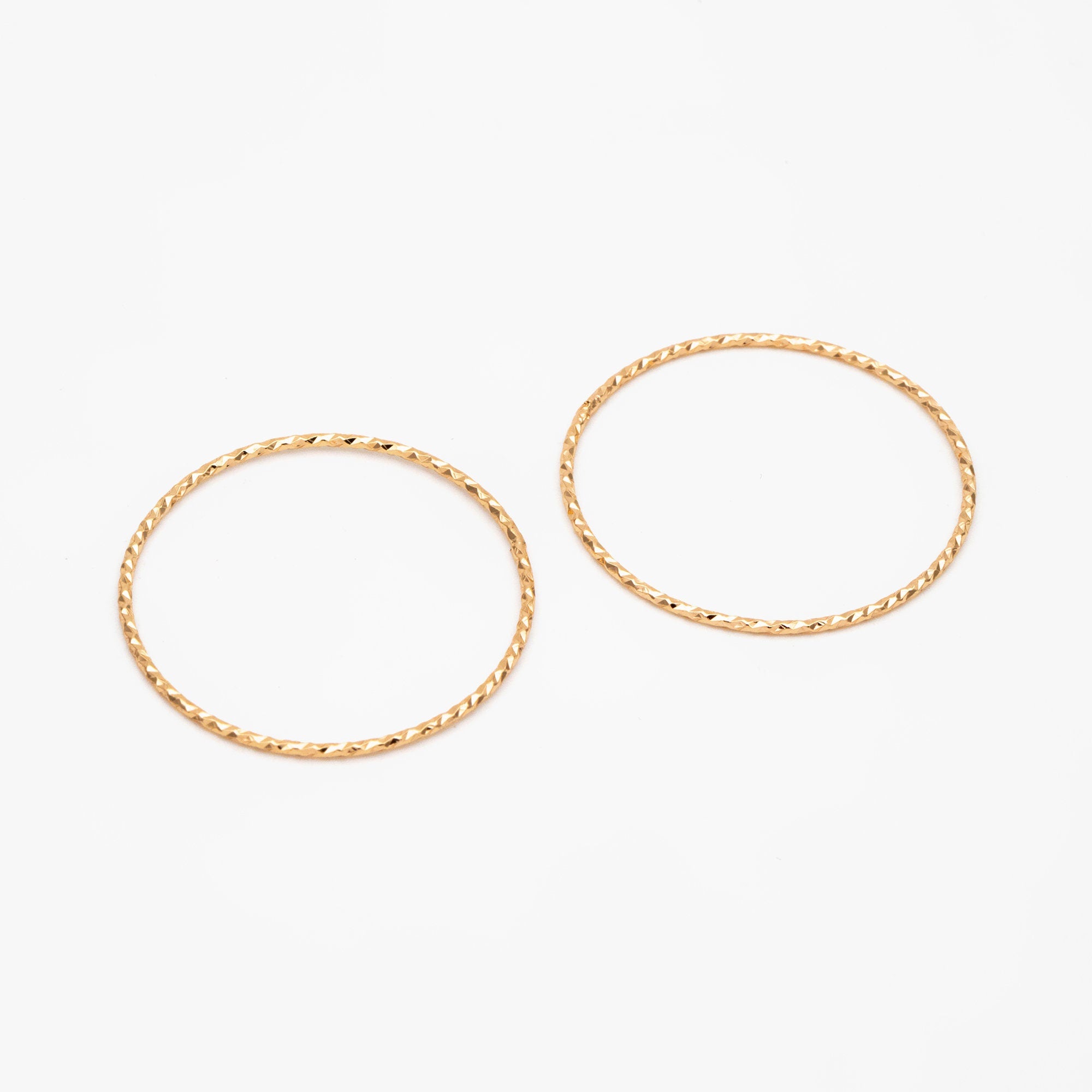 10pcs Gold Round Ring 30/ 40mm, Real Gold plated Brass, Geometric Hoop Circle (GB-1606)