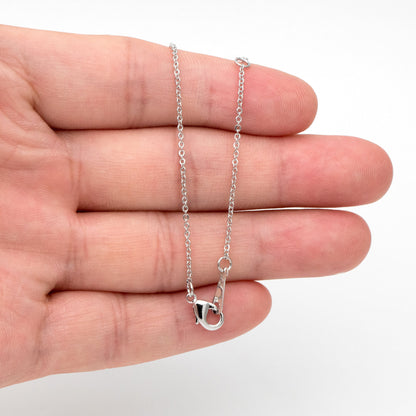 Gold/ Silver Tone Dainty Cable Chains, 18K Gold/ Rhodium plated Brass Finished Necklace, 18 Inches Adjustable, Ready to Wear (#LK-483)