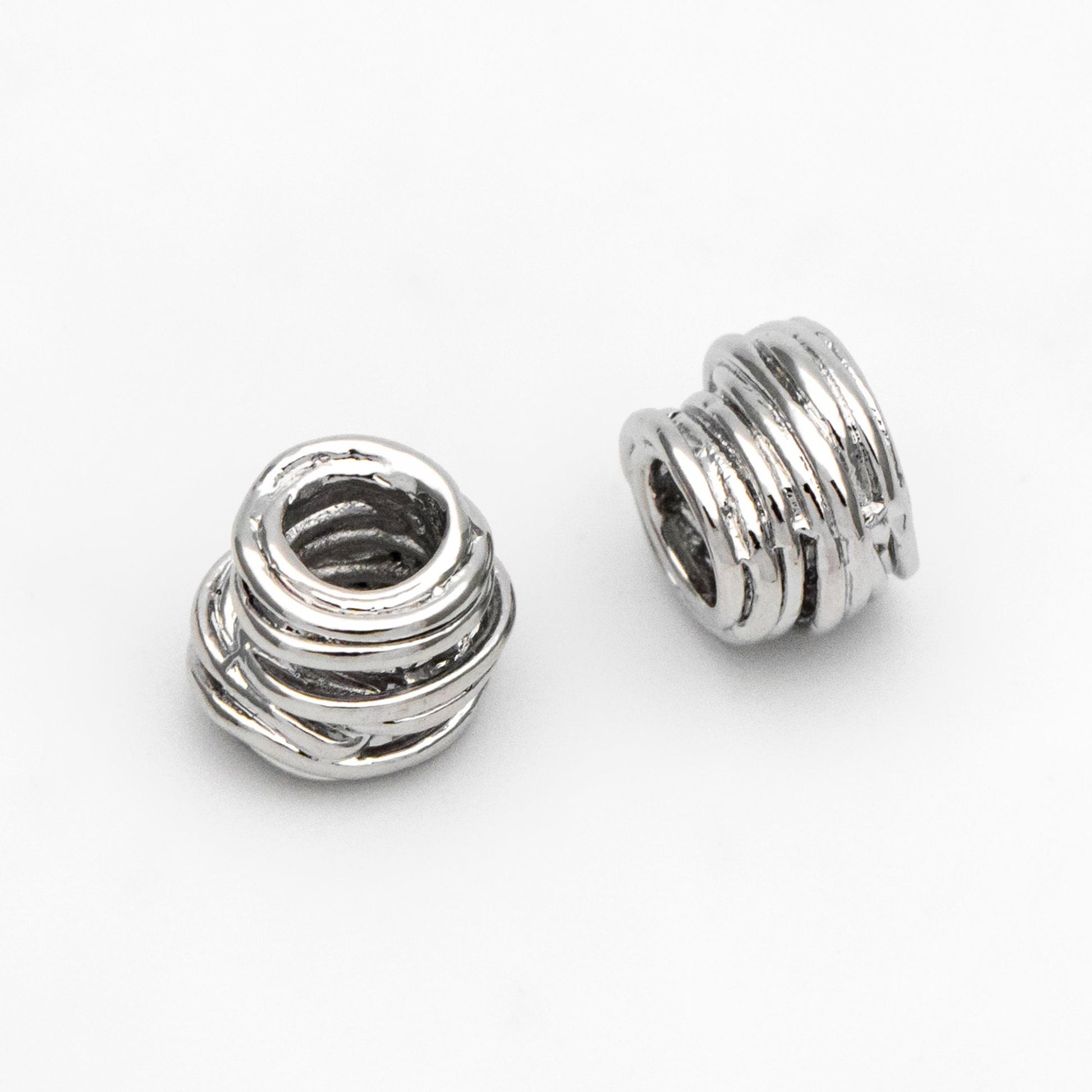 10pcs Gold/ Silver plated Brass Wire Wrap Spacer Beads, Jewelry Making Supplies Wholesale (GB-2899)