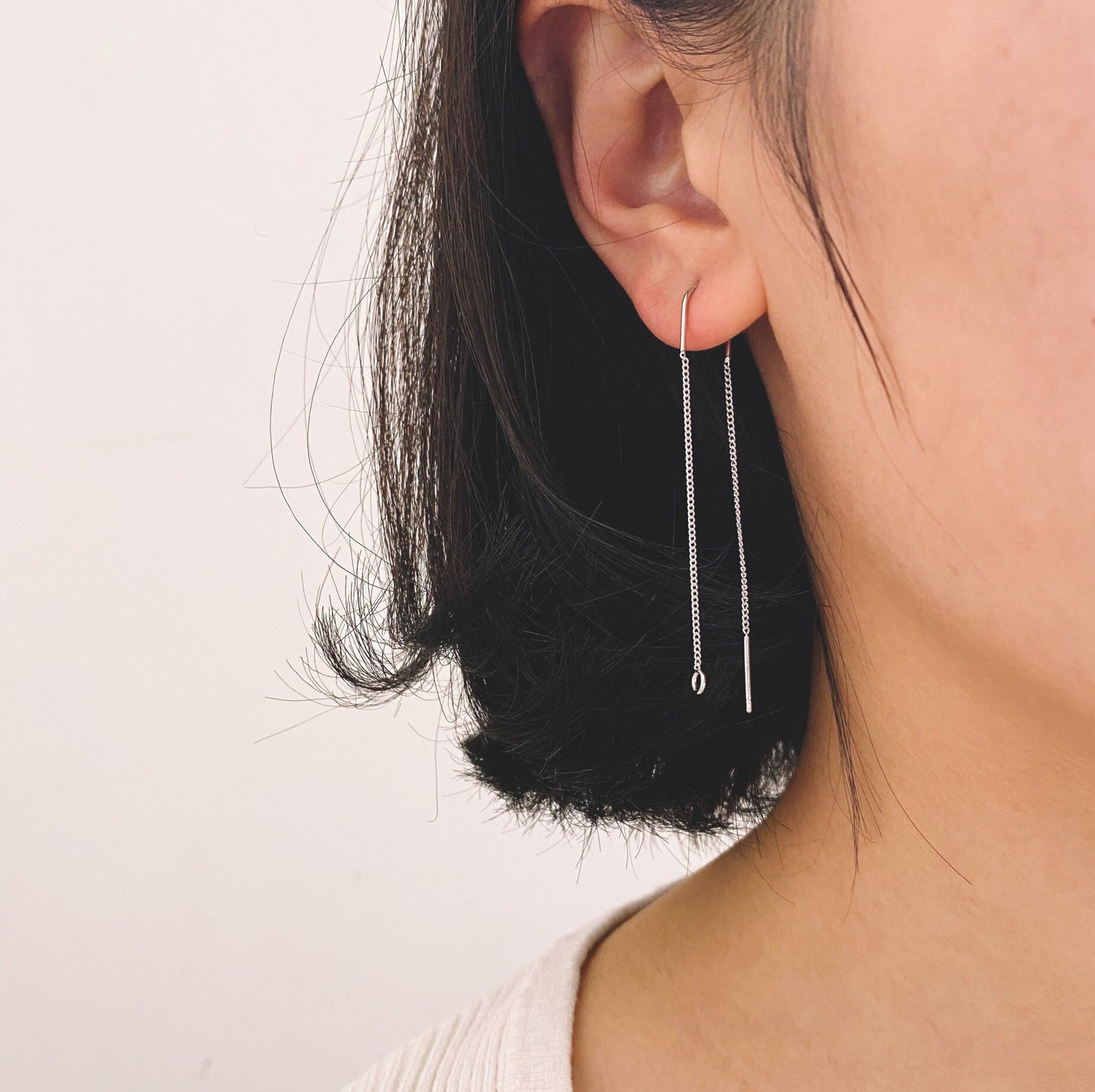 10pcs Gold/ Silver/ Rose Gold Ear Threader Earrings, Earwire Thread with Jump Ring, Color Not Easily Tarnish (GB-333-D)