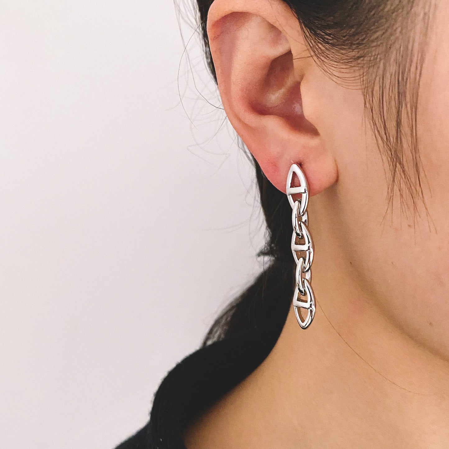 10pcs Link Earrings, Chain Studs, Chunky Chain,Long Chain Earrings, Dangling Earrings, Simple Long Earrings, Stud Chain (GB-1840)