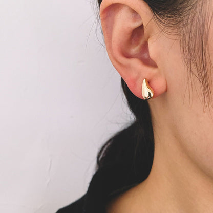 10pcs Gold Teardrop Ear Posts 11x6mm, 18K Gold plated Brass, Geometric Stud Earring Components (GB-1868)
