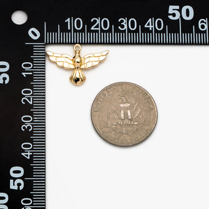 10pcs Gold Eagle Charm, Real Gold plated Brass Bird Pendant, Earring Charm (GB-2691-D)
