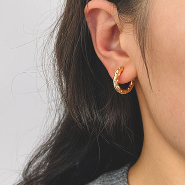 4pcs Gold Hoop Earrings, Gold Huggie Earrings, Gold Hoops, Huggies (GB-3267)