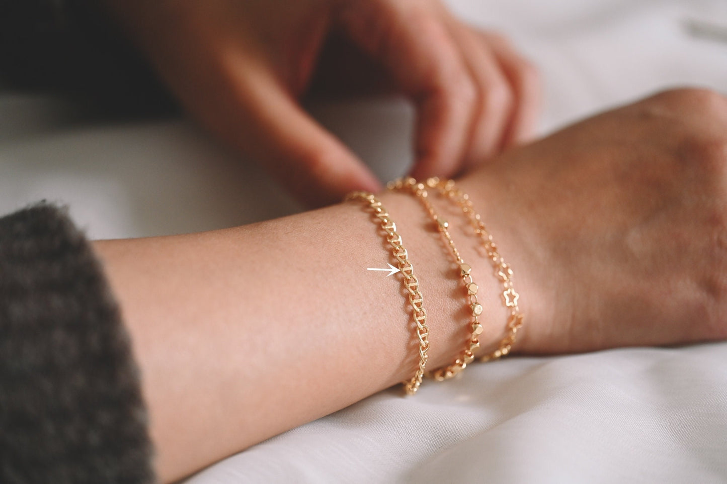 Gold plated Brass Oval Chain 4mm, Finished Bracelet/ Anklet/ Necklace with Extender Chain, Ready to Wear (#LK-352)