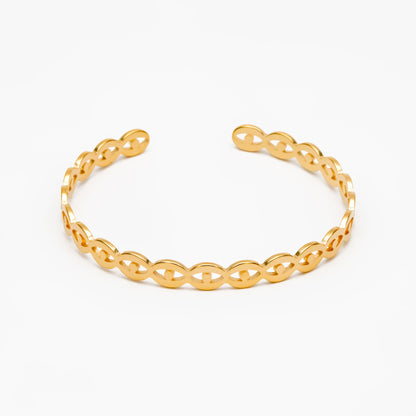 1pcs Gold Evil Eye Bangle Bracelet, Stackable Bracelets, Adjustable Eye Bracelet (#GB-3521)