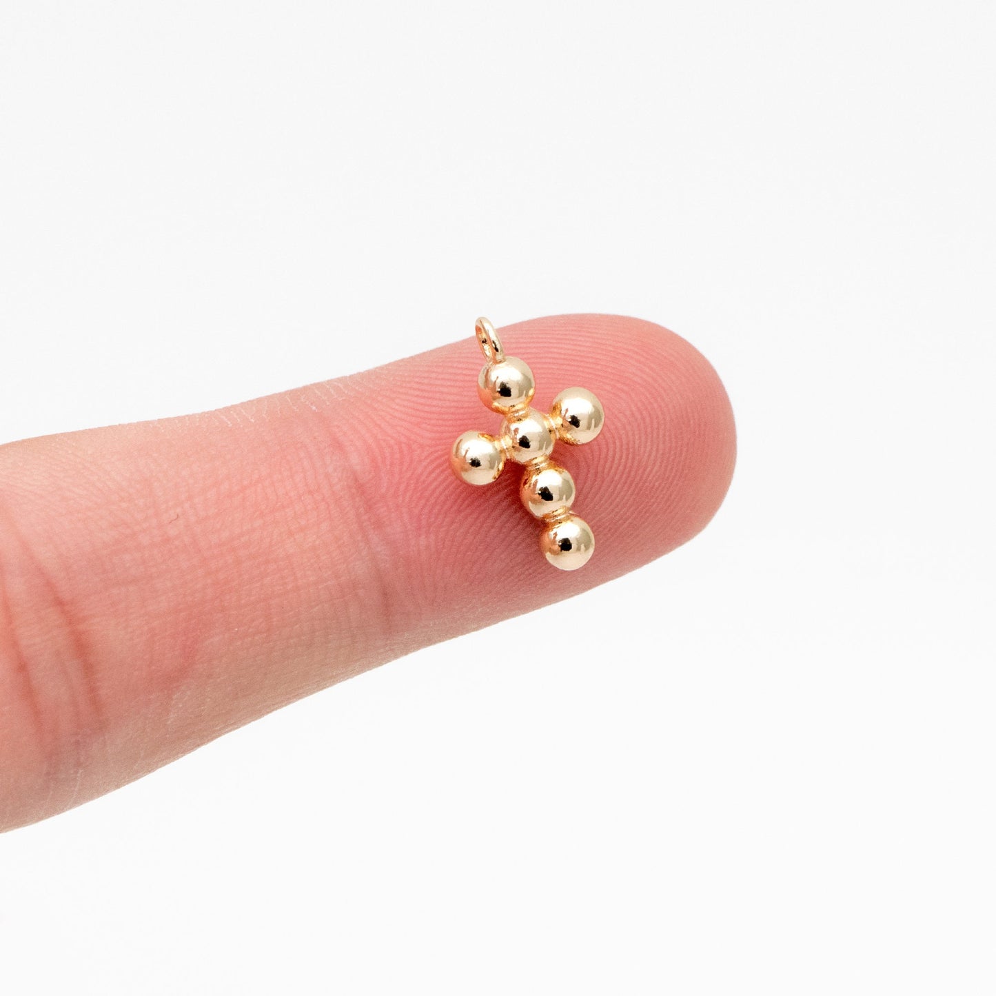 4pcs Gold Cross Charm 14x9mm, Earring Findings, Jewelry Making, Diy Material, Jewelry Supplies (GB-2731-E)